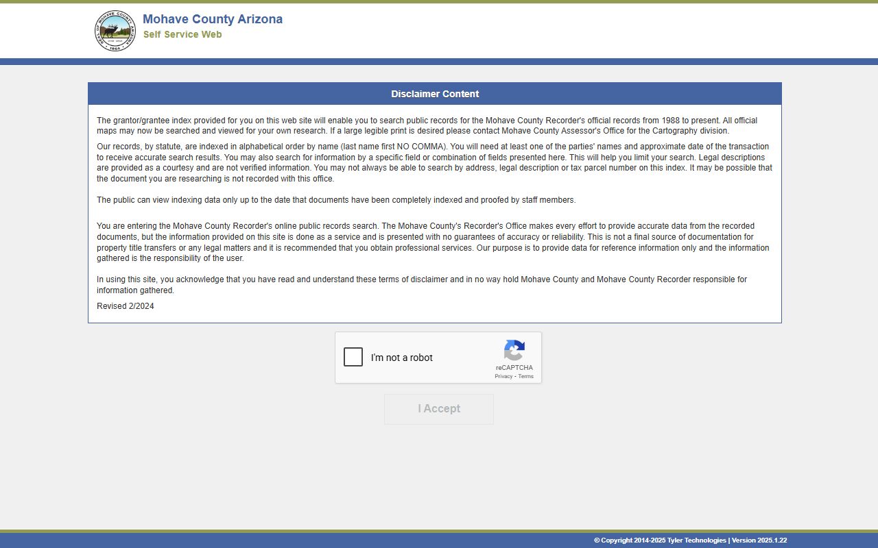 Mohave County recorded document search portal for people lookup