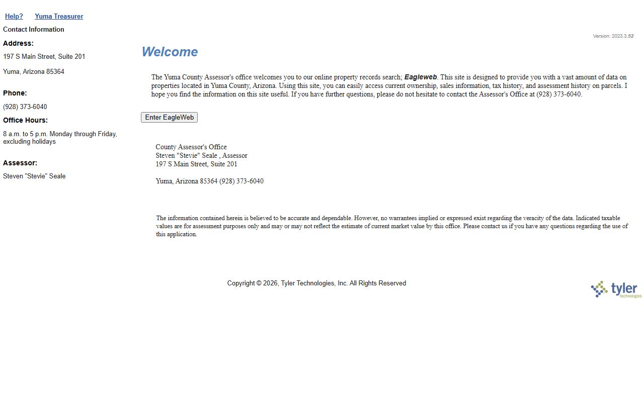 Yuma County property search portal for people lookup